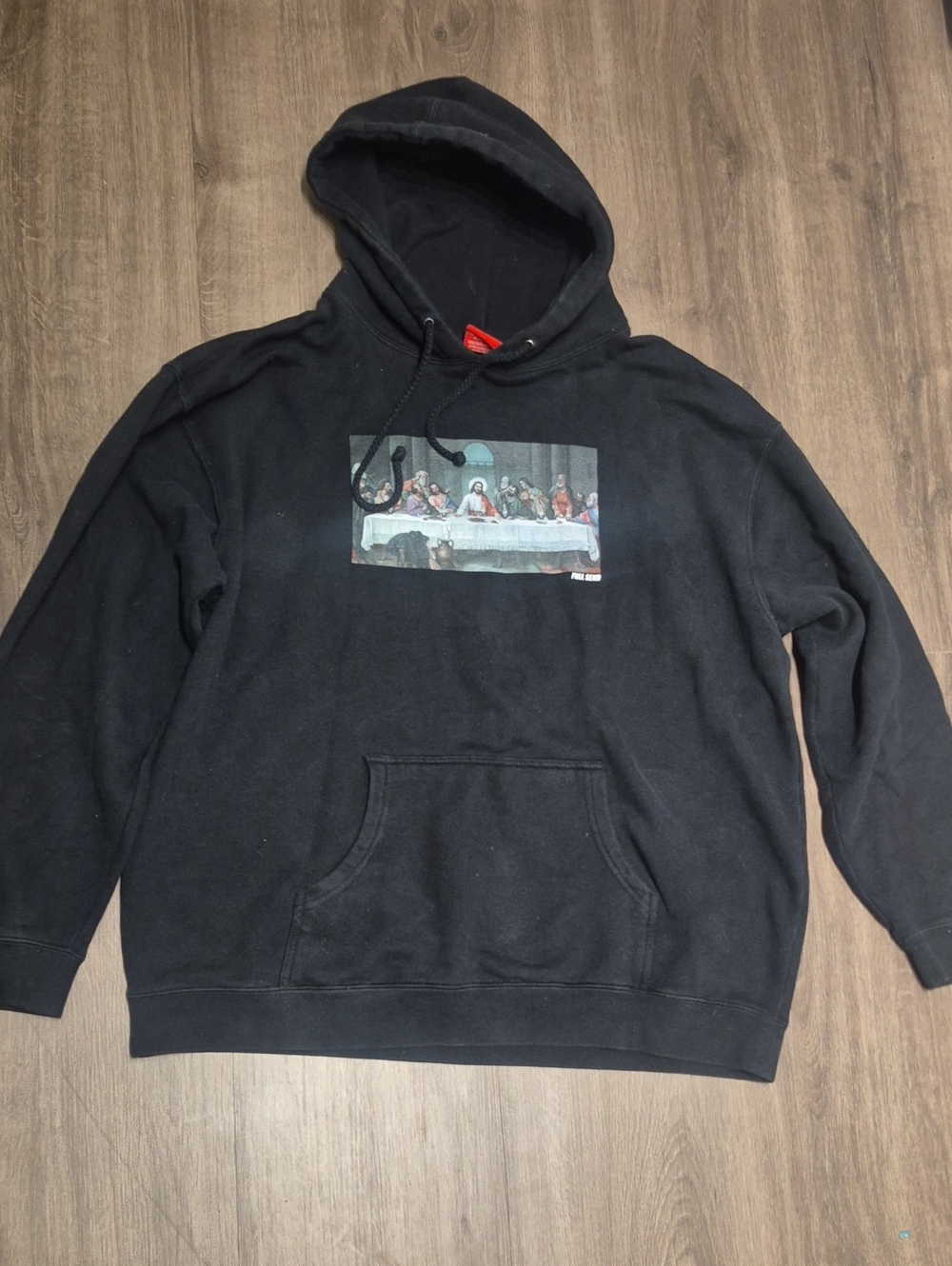 FULL SEND Last Supper Hoodie XL Mens Religious Streetwear Sweatshirt